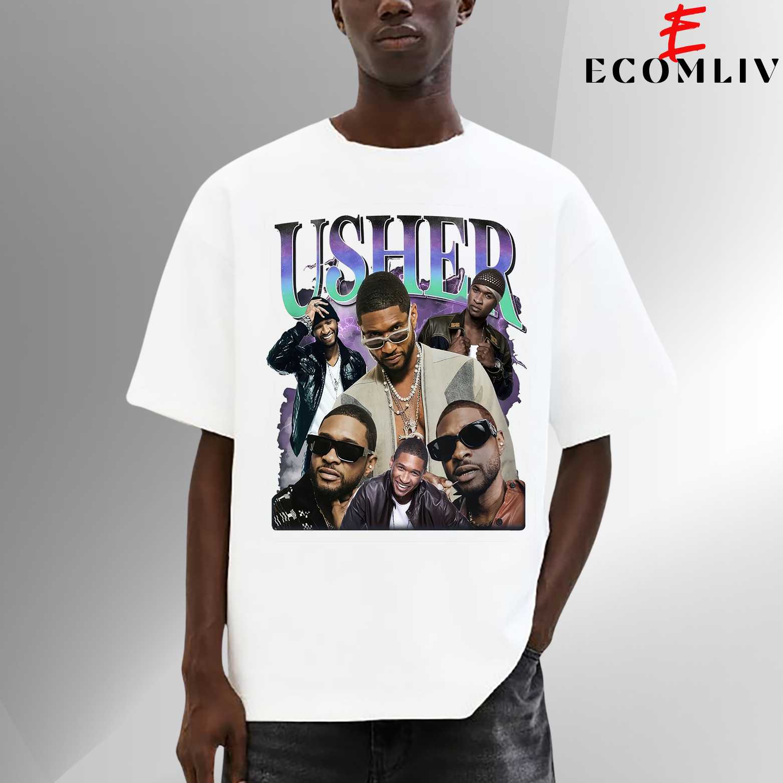 Usher Tee, Unisex Streetwear Shirt, Concert Merch T-Shirt